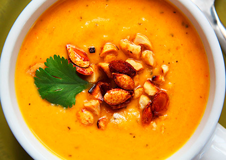 Soupe de Courge Butternut et Patate Douce