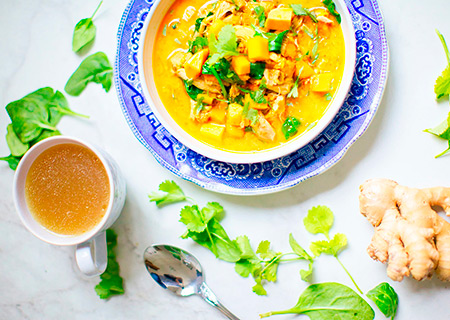 Soupe au poulet pour l’immunité