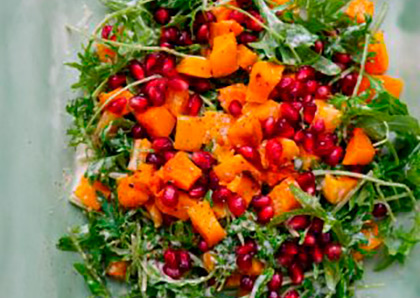 Squash and Pomegranate Salad